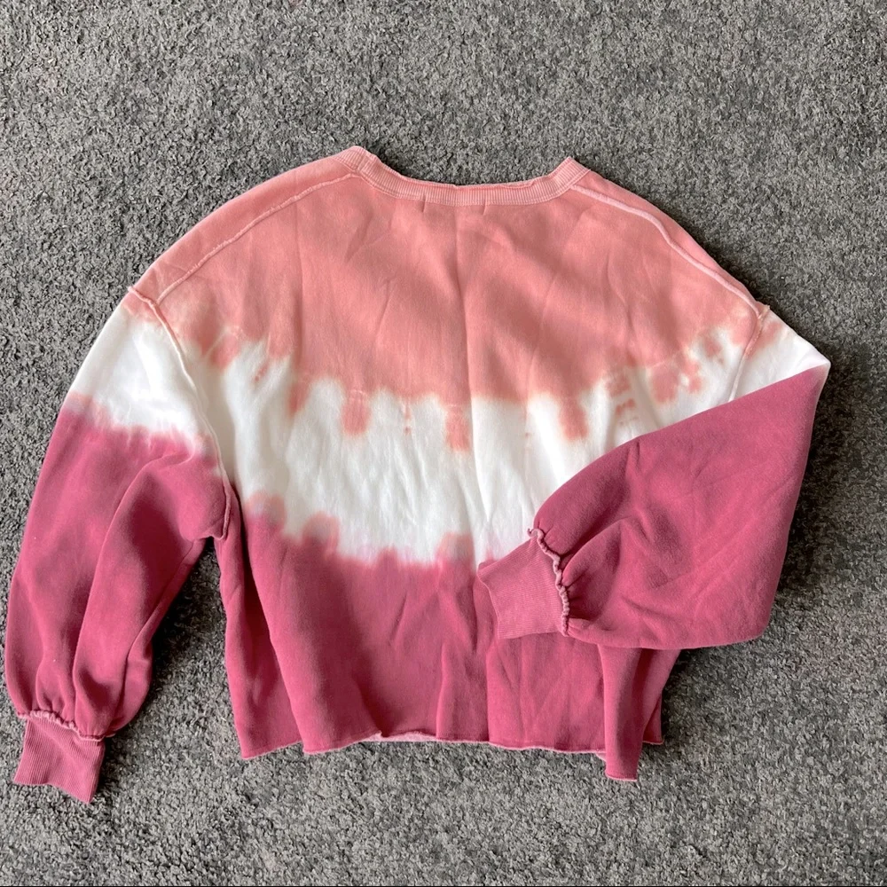 wildfox olivia ruby dove tie dye fleece sweatshirt - Picture 4 of 6